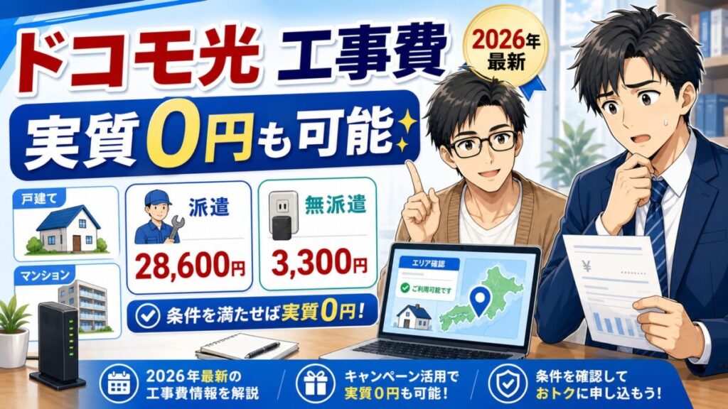ドコモ光工事費シュミレーション