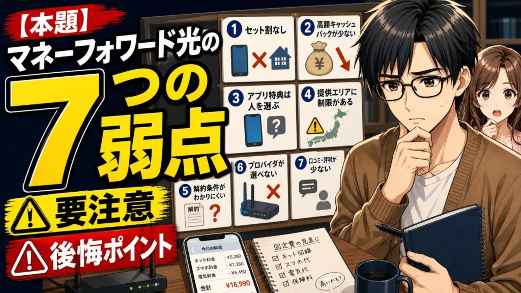 マネーフォワード光 デメリット