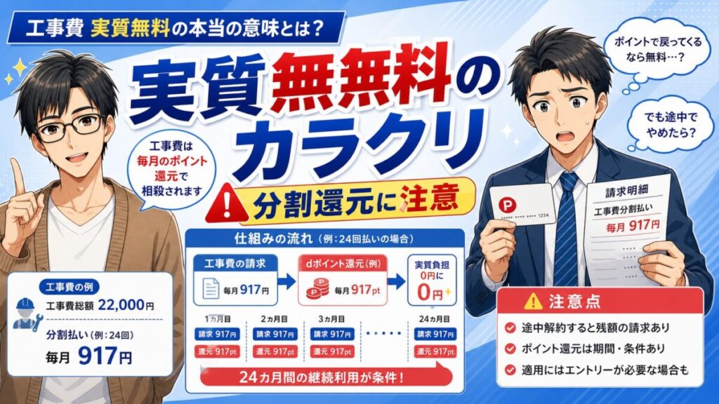 ドコモ光工事費シュミレーション