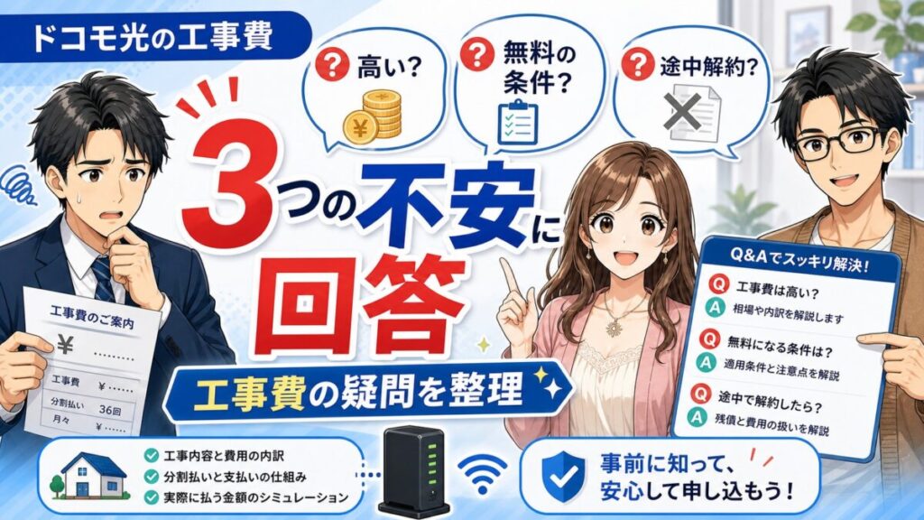 ドコモ光工事費シュミレーション