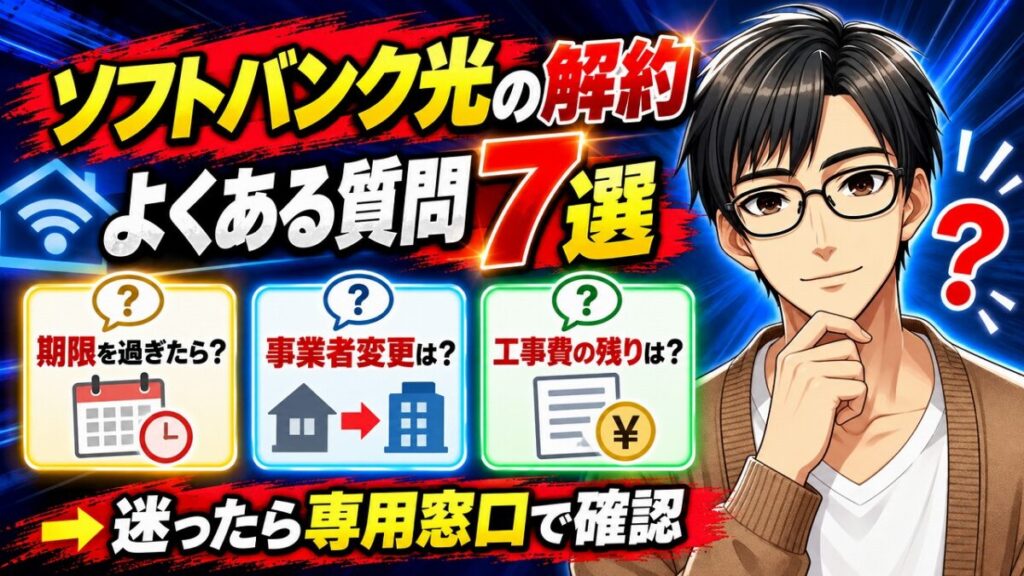 ソフトバンク光 解約できない