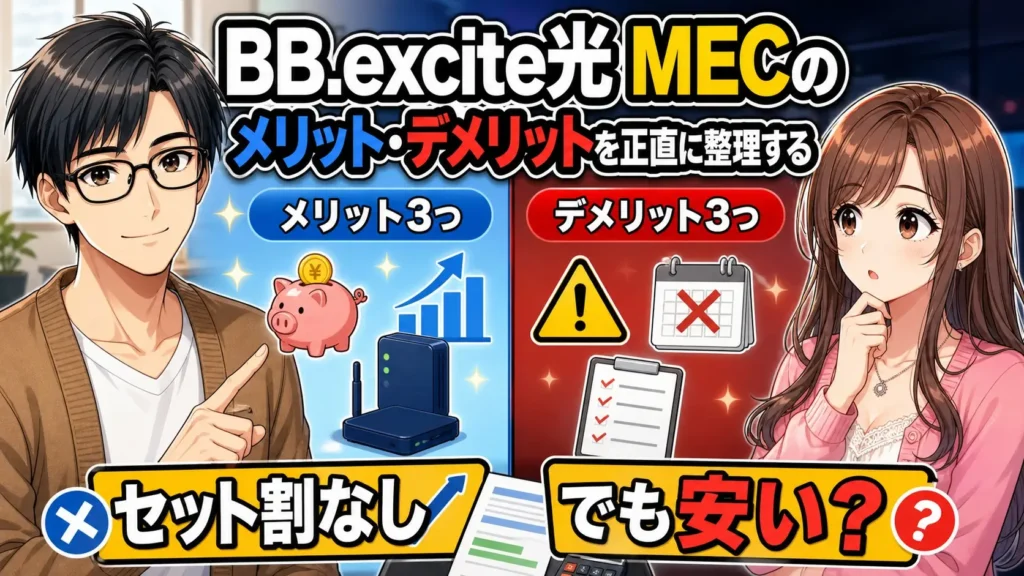 BB.excite光 MEC 乗り換え