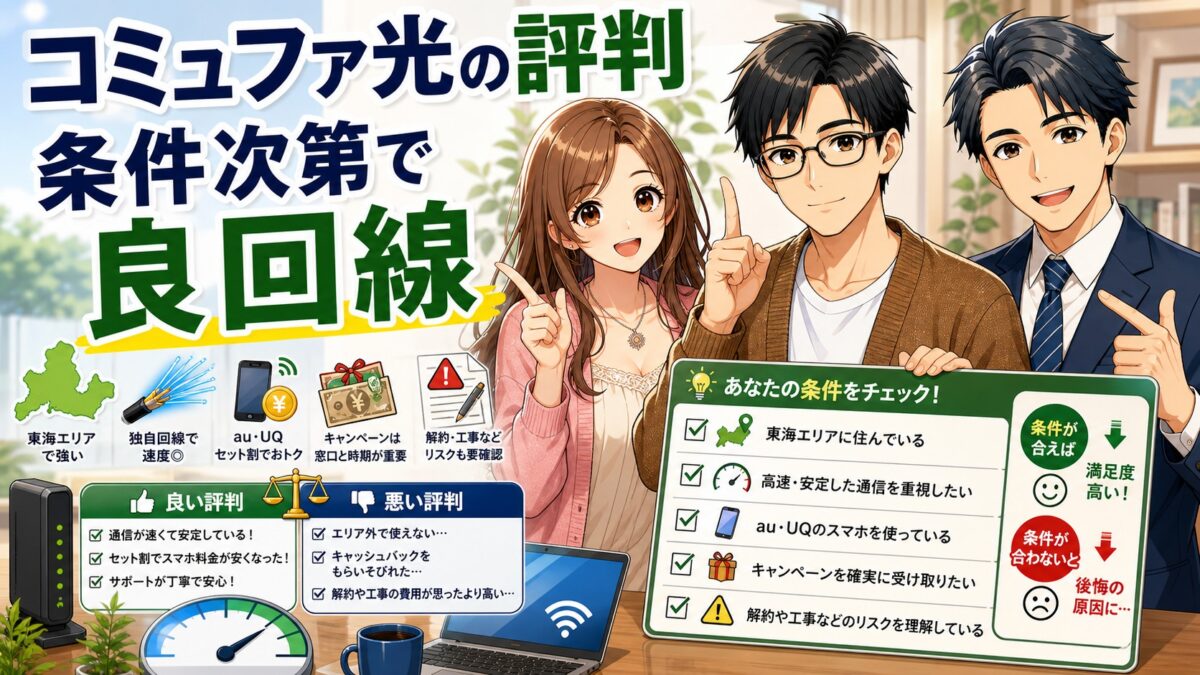 コミュファ光 評判