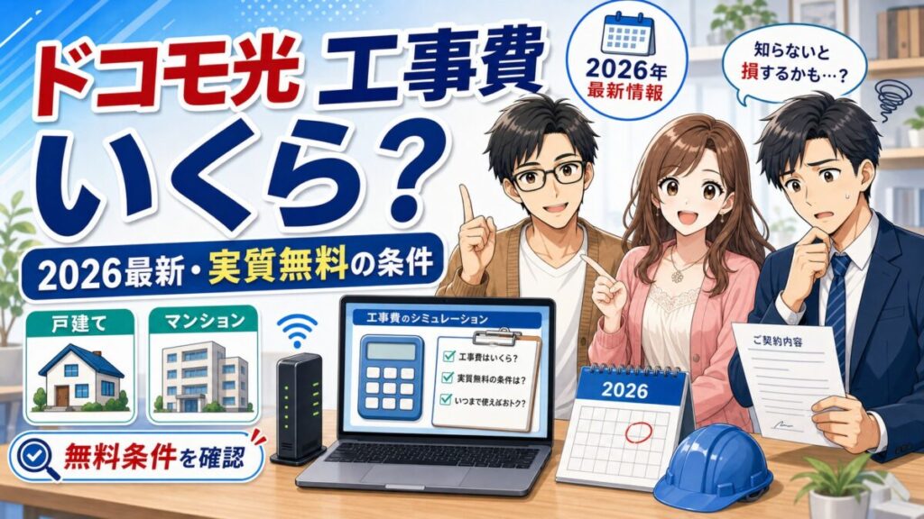 ドコモ光工事費シュミレーション