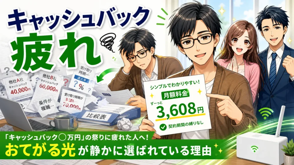おてがる光 乗り換え