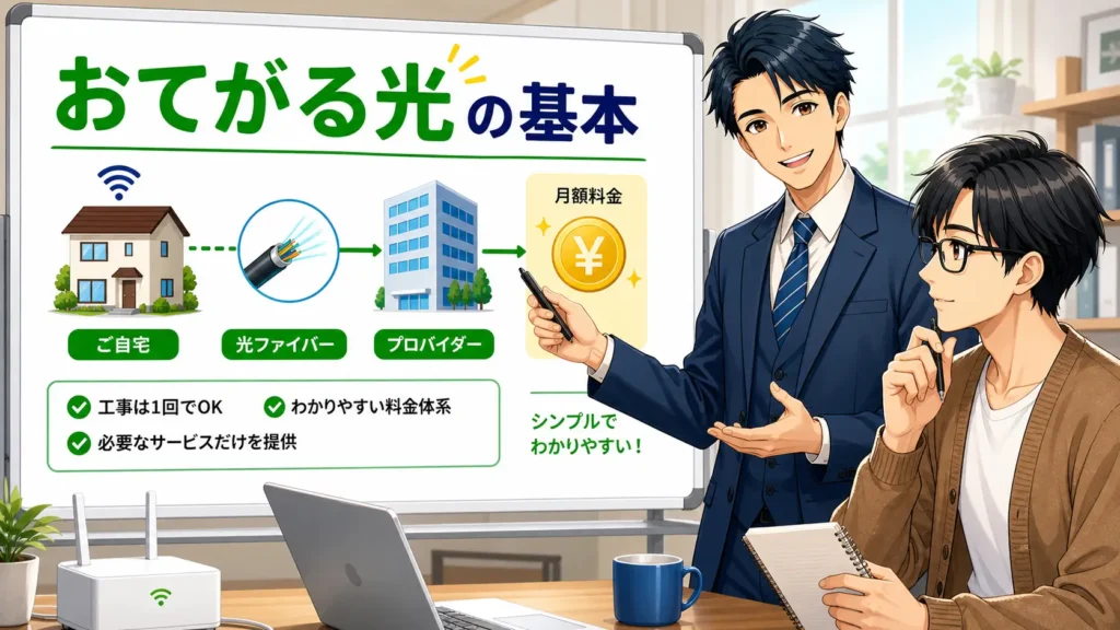 おてがる光 乗り換え