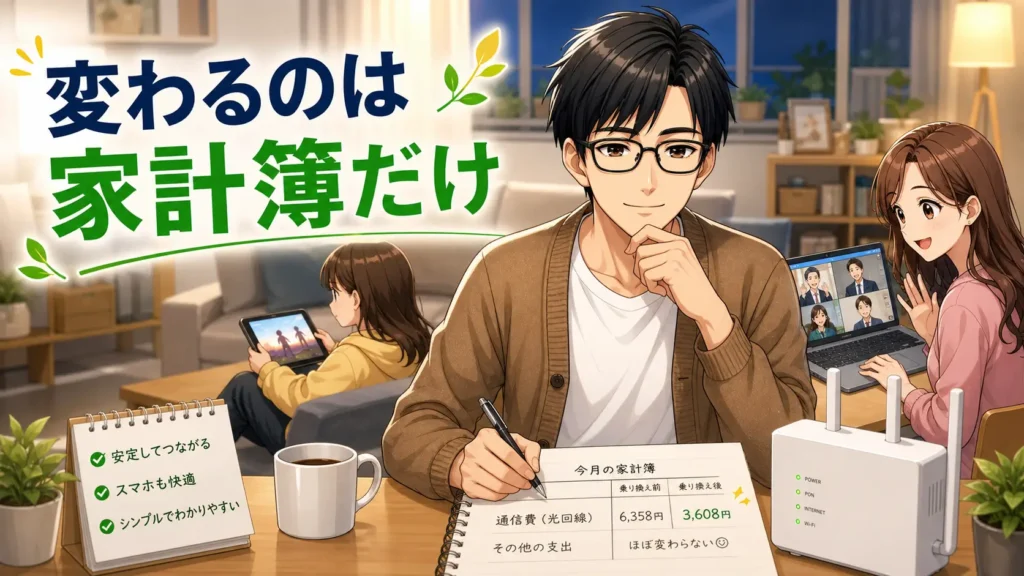 おてがる光 乗り換え