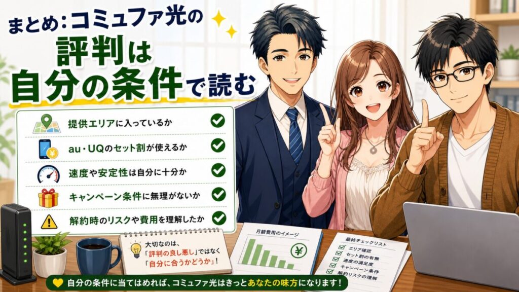 コミュファ光 評判