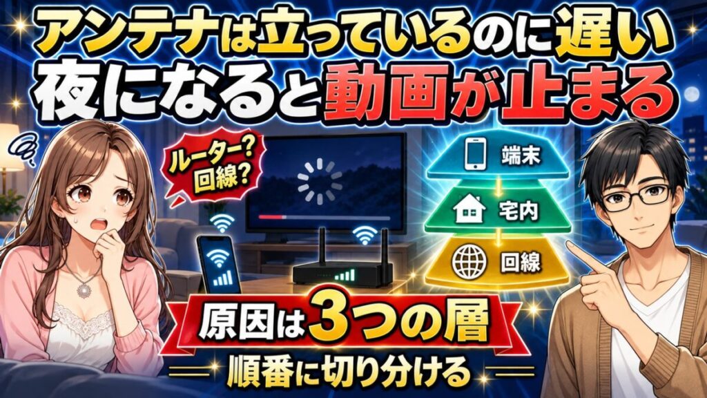 wifi 繋がってるのに遅い 家