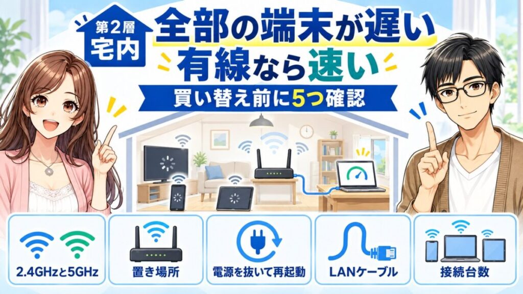 wifi 繋がってるのに遅い 家