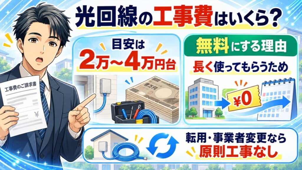 光回線 工事費無料
