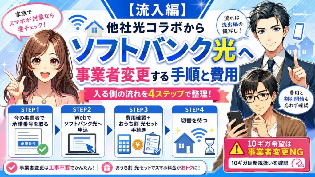 ソフトバンク光 事業者変更